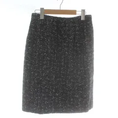 ボールジー BALLSEY トゥモローランド タイトスカート ツイード ひざ丈 38 黒 ブラック /XZ ■GY60