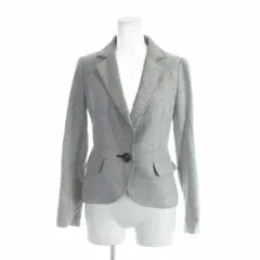 インディヴィ INDIVI テーラードジャケット 上着 07 グレー 織り柄 長袖 シングルボタン /LP ■GY58