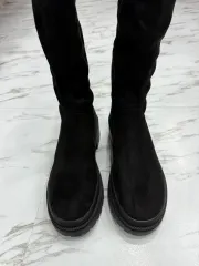 ブラック スウェード ロング ブーツ 240