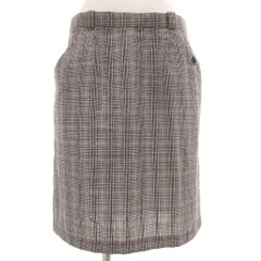 クリスチャンディオール Christian Dior スポーツ SPORT ヴィンテージ タイトスカート ひざ丈 L グレー チェック柄 格子柄 /GV ■GY53