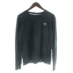 ディーゼル DIESEL Tシャツ S 黒 ブラック ラウンドネック ロゴ刺繍 長袖 /MW ■GY60