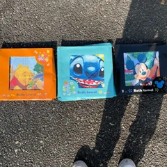 【送料込み】ディズニー バスタオル 3点セット 60×120cm プーさん他3種（くまのプーさん、スティッチ、ミッキーマウス）