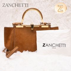 ✨未使用級✨ ZANCHETTI ハンドバッグ アムレット 20 ハラコ 赤 - メルカリ