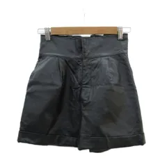 グレイル GRL フェイクレザーショートパンツ 短パン L 黒 ブラック ハイウエスト /SM55 ■GY63