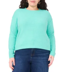 ヴィンスカムート レディース アウター ニット・セーター クルーネック プラスサイズ Vince Camuto Plusize Crew Neck Long Sleevextended Shoulder Seamed Cozy Statement Sweate