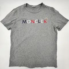 MONCLER（モンクレール） ロゴプリント 半袖Tシャツ グレー コットン メンズ S