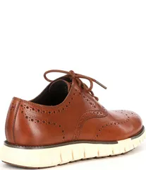 コールハーン メンズ シューズ ドレスシューズ ウィングチップ オックスフォード レザー Cole Haan Mens ZEROGRAND Remastered Wingtip Leather Oxfords Cole Haan Britiah TanIvor