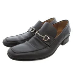 グッチ GUCCI ホースビットローファー シューズ レザー 7.5 ダークブラウン系 /UO ■GY62