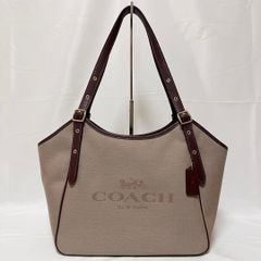 未使用］コーチ カラーブロック ロリ グレー レザーショルダートート 