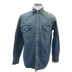 リーバイス レッドタブ Levi's RED TAB デニムシャツ ウエスタンシャツ L 青 ブルー 長袖 /YS41 ■GY61