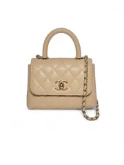 (ほぼ新品) 25 シャネル ココハンドル キャビア マイクロミニ バッグ シャネル バッグ