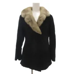 Mink Magic ショートコート 衿ミンクファー 毛皮 11 黒 ブラック ベージュ /GV ■GY61