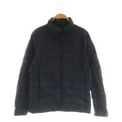 ユニクロ UNIQLO ウルトラライトダウンジャケット ジップアップ ナイロン 収納ポーチ付 L ネイビー /MY ■OS ■GY58