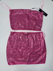 ピンク ツーピース セットアップ キャバドレス