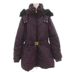 ディースクエアード DSQUARED2 パテッド ロング オーバーコート PADDED LONG OVERCOAT ロング ジップアップ 中綿 フード付 36 紫 パープル 17WWEWAG /GV ■GY59