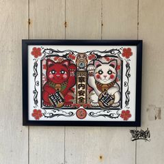 猫の絵画 アクリル画 キャンバス インテリア 星咲BAEZ3 - メルカリ