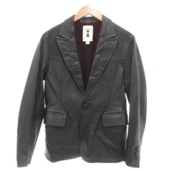 エィス A レザー テーラードジャケット 2 黒 ブラック /UO ■GY53