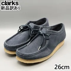 【新品】CLARKS カジュアルブーツ ブルー UK7.5G/JP26.0cm ワラビー メンズ/男性用 クラークス (cl001)