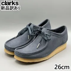 【新品】CLARKS カジュアルブーツ ブルー UK7.5G/JP26.0cm ワラビー メンズ/男性用 クラークス (cl004)