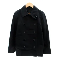 アバハウス ドゥヴィネット abahouse devinette スプリングコート ショート丈 ダブルボタン 黒 ブラック /SM40