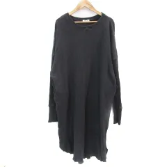 フリークスストア FREAKS STORE ワンピース ミモレ丈 長袖 ラウンドネック F チャコールグレー /YM21