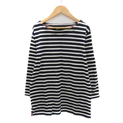 ジャーナルスタンダード JOURNAL STANDARD バスクシャツ カットソー 長袖 ボーダー柄 L 紺 ネイビー /YK12