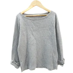 アプワイザーリッシェ Apuweiser-riche ニット カットソー 七分袖 ラウンドネック 2 グレー /YM27