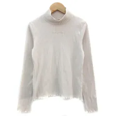 ワンアフター アナザー ナイスクラップ one after another NICE CLAUP リブカットソー 長袖 刺繍 ベージュ /YM2