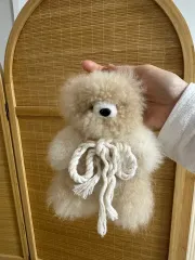 ペルー アルパカ クマのぬいぐるみ キーホルダー