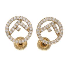 K18YG空枠ポストピアス18金ベゼル留石枠ピアス1ペア覆輪留ダイヤ0.5ct