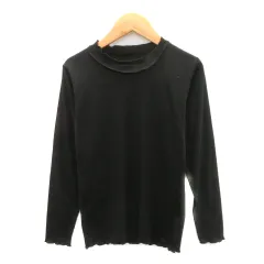 サマンサモスモス SM2 ブルー blue ニット カットソー 長袖 M 黒 ブラック /YK20