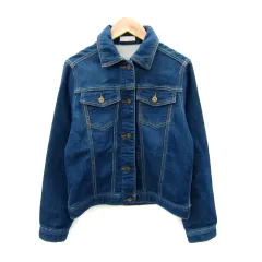 インデックス INDEX Gジャン ジージャン デニムジャケット ミドル丈 ステンカラー L 青 ブルー /SY30