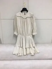 ZADIG&VOLTAIRE ザディグ・エ・ヴォルテール 正規品 アイボリー ティアード レイヤード シルク ミニワンピース