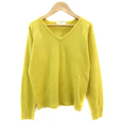 セポ CEPO ニット カットソー 長袖 Vネック M イエロー 黄色 /YM34