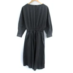 アーバンリサーチ ドアーズ URBAN RESEARCH DOORS ワンピース マキシ丈 ロング丈 長袖 ラウンドネック ONE グレー /SM44