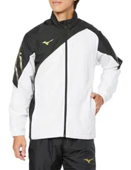 新品 トレーニングウェア ブレスサーモ裏地ウォーマージャケット 吸湿発熱 MC-LINE 32MEA631 ホワイト/ゴールド S