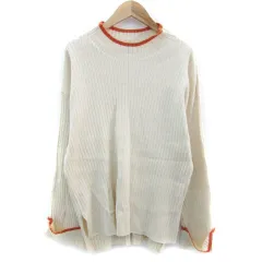 グローバルワーク GLOBAL WORK リブニット カットソー 長袖 L オフホワイト 白 /YM26