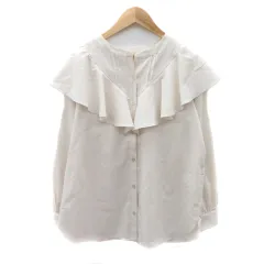 エニィスィス エニシス anySiS シャツ ブラウス 長袖 スリットネック オーバーサイズ 2 ライトベージュ /YK46