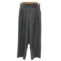 ビス ViS スラックスパンツ ロング丈 無地 S グレー /YS17