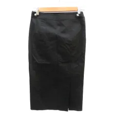 ボディドレッシングデラックス BODY DRESSING Deluxe タイトスカート ミモレ丈 スリット 38 M 黒 ブラック /YK12