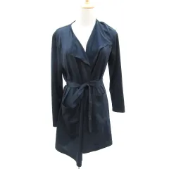 ロートレアモン LAUTREAMONT ラエフ la.f... カーディガン ロング丈 前開き リボン 3 ネイビー 紺 /YM11