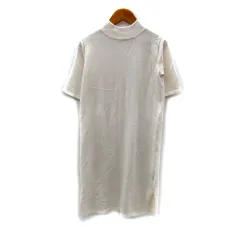 グレイル GRL ニットワンピース ひざ丈 半袖 クルーネック 無地 M オフホワイト /SY4