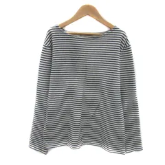 ユナイテッドアローズ A DAY IN THE LIFE UNITED ARROWS Tシャツ カットソー 長袖 ボートネック ボーダー柄 M マルチカラー 紺 ネイビー /YS14