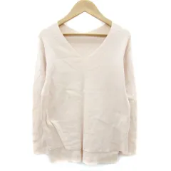 アーバンリサーチ URBAN RESEARCH ニット カットソー 七分袖 Vネック F ピンク /YM41