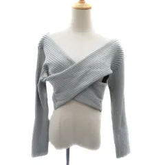 ミスティック mystic ニット カットソー ショート丈 カシュクール F グレー /YK25