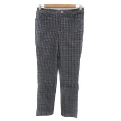 ロートレアモン LAUTREAMONT テーパードパンツ ロング丈 千鳥格子柄 40 L マルチカラー 青 ブルー /YS9