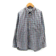 クロコダイル CROCODILE カジュアルシャツ 長袖 ボタンダウン チェック柄 マルチカラー M グレー /SY24