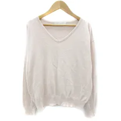 マーキュリーデュオ MERCURYDUO ニット カットソー 長袖 Vネック S ピンク /YM5