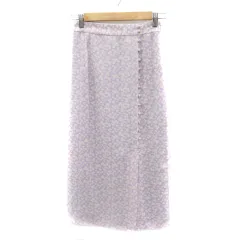 ロペピクニック ROPE Picnic タイトスカート ロング丈 マキシ丈 スリット 花柄 38 M マルチカラー パープル /YK2