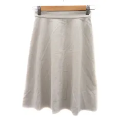 インディヴィ INDIVI フレアスカート ギャザースカート ミモレ丈 5 ライトベージュ /YK11